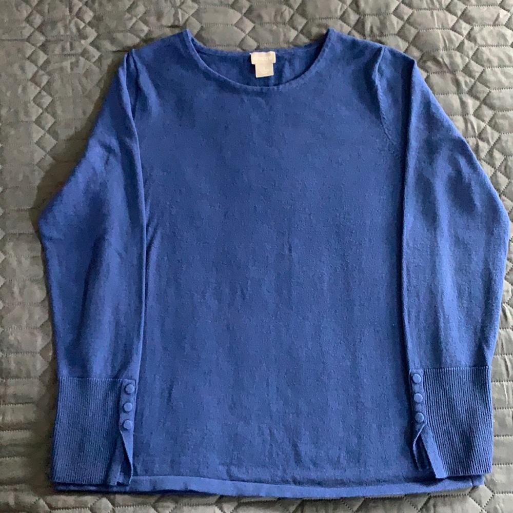 Chico’s royal blue light weight sweater